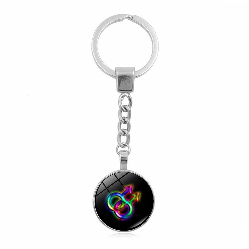 Wholesale Rainbow GayPride Zinc Alloy Keychain